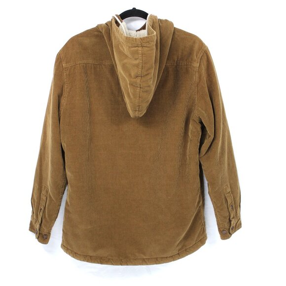 RIP CURL CORDUROY JACKET WITH HOODIE BUTTON CLOSURE SHERPA LINING SIZE SMALL Y2K - Picture 5 of 6